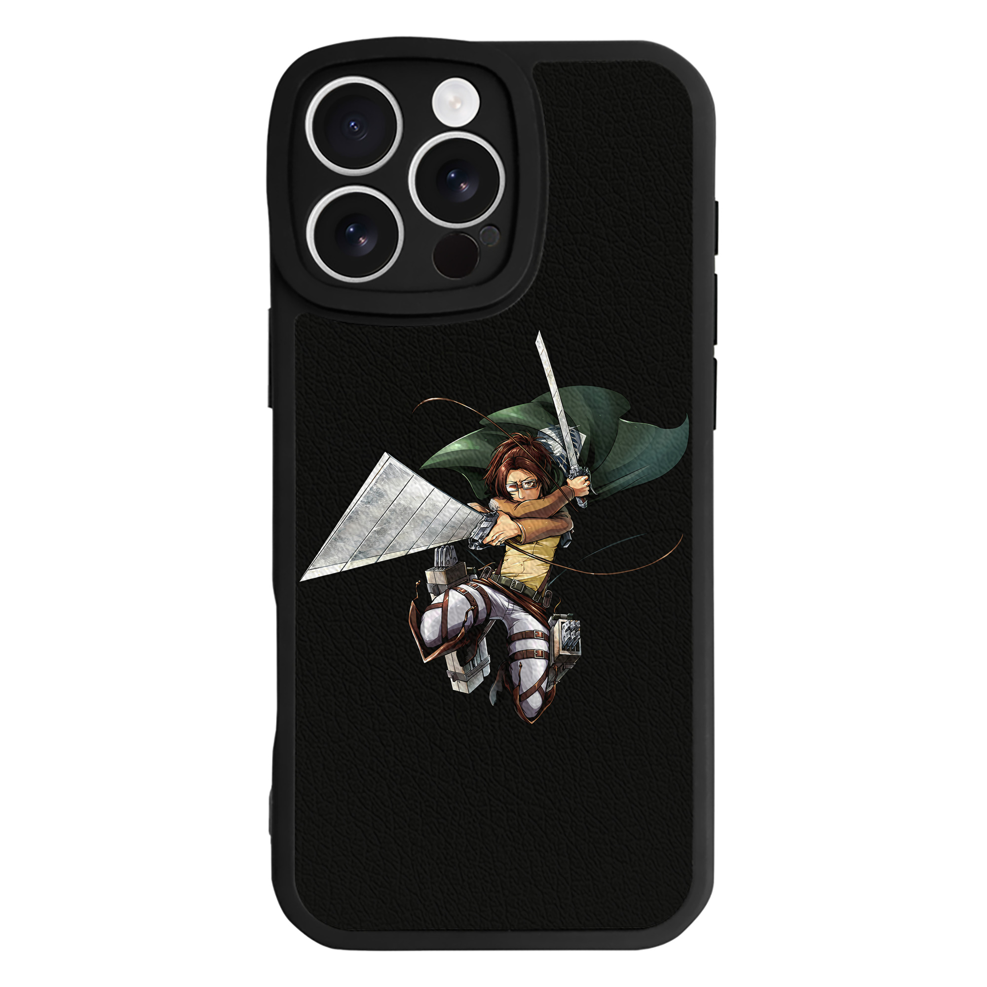 （画像用） 進撃の巨人 ハンジ·ゾエ Attack on Titan Hanji Zoe 【iPhone 16シリーズ対応】シリコンスマホケース（レザー調） 材質：シリコン